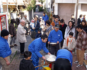 もちつき大会会場