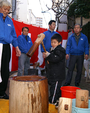 もちつき大会会場