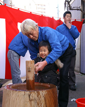 もちつき大会会場