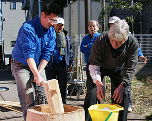 もちつき大会会場